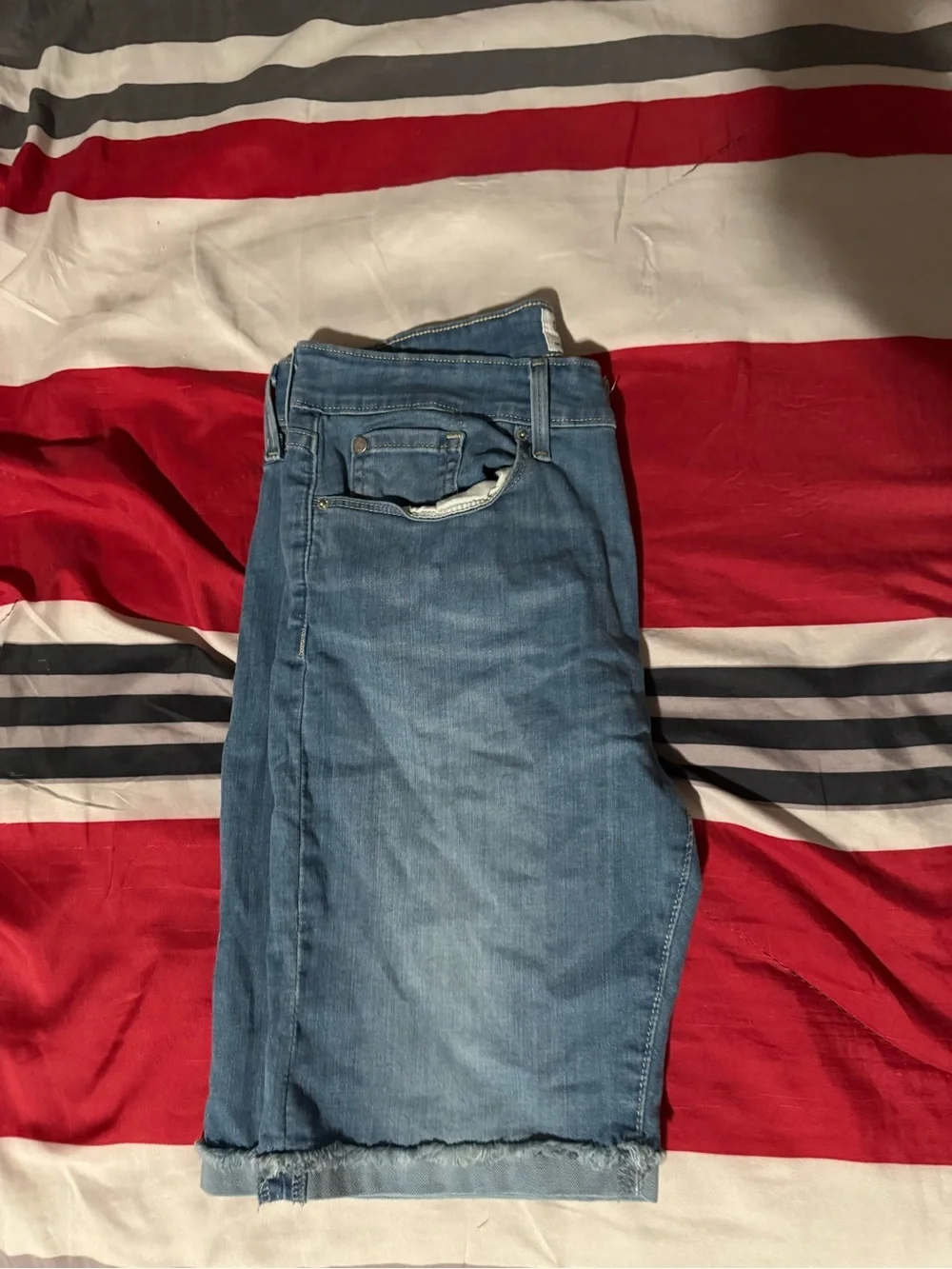 WomenBlue Denim mid rise Jeans Shorts